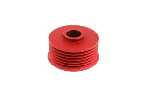 Subaru FXT Crank Pulley - Perrin Performance - Lightweight Alternator Pulley - Red - `14-`18